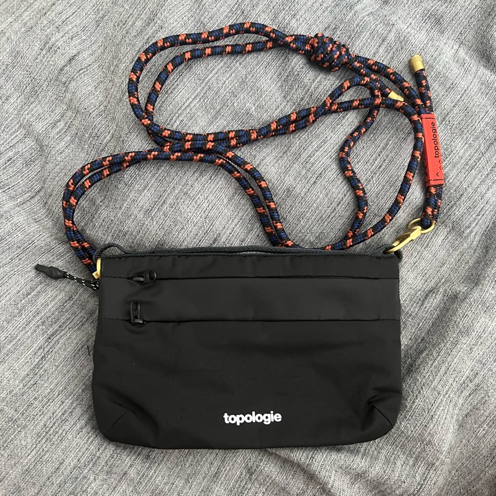 Black Topologie crossbody with adjustable rope strap